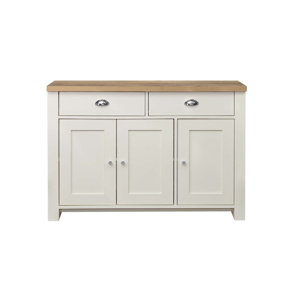 image 1 of Highgate 3 Door 2 Drawer Sideboard Cream