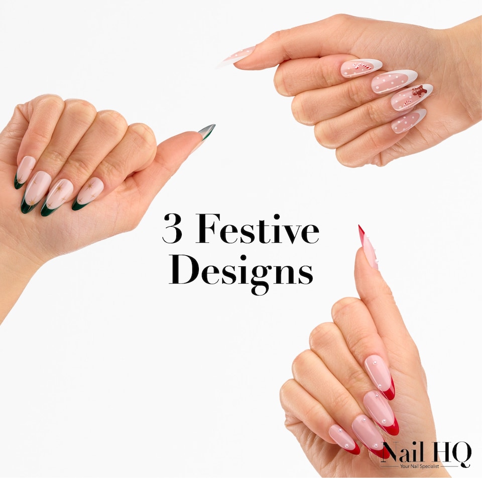 image 1 of Nail HQ Press On Nail Set - Nights at the North Pole