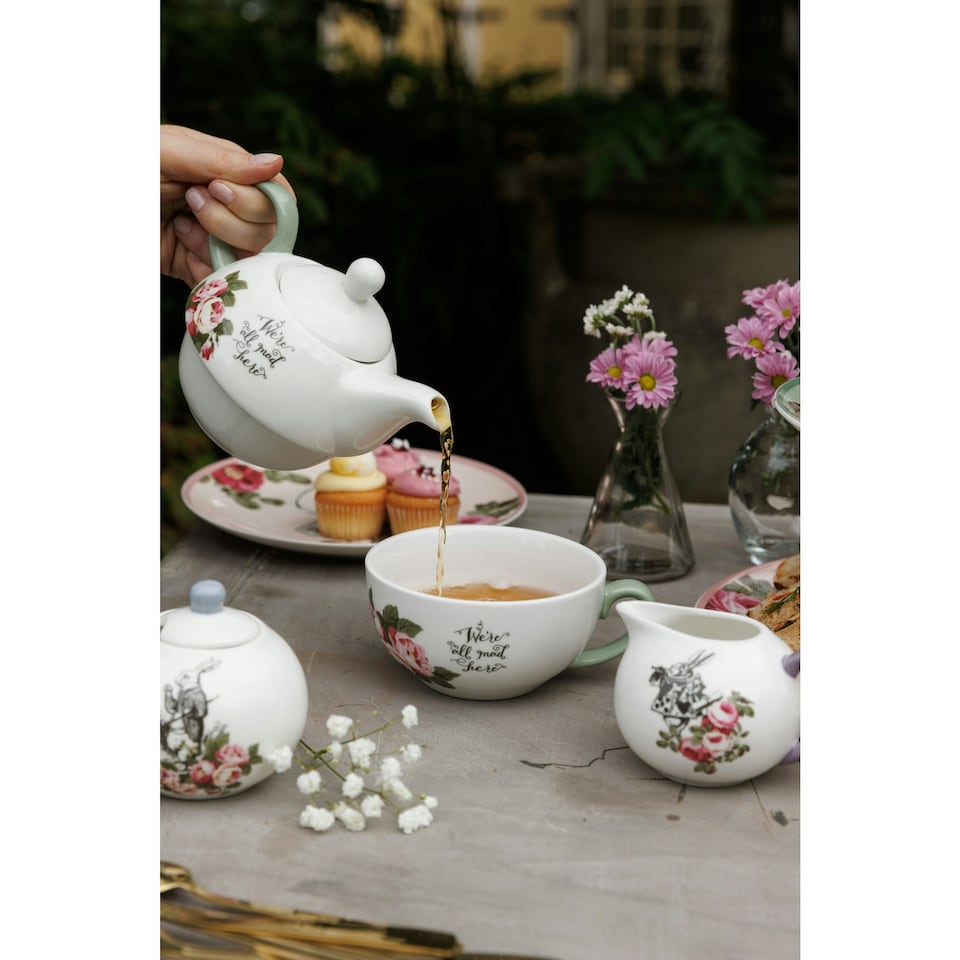 image 1 of Mikasa Alice in Wonderland Tea Set Bone China Stacking | White | 1