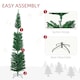 image 8 of HOMCOM 7.5ft Artificial Pencil Christmas Tree with Colourful Lights, Steel Base