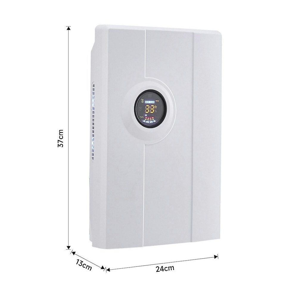 image 1 of Living and Home Silent Dehumidifier with Remote Control & Drain Hose - White