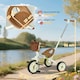 image 7 of AIYAPLAY Toddler Trike with Adjustable Parent Handle Basket for Kids, White