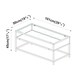 image 5 of Glass Display Top Coffee Table with Steel Frame Reversible Wooden Storage Shelf | Black | White Stone