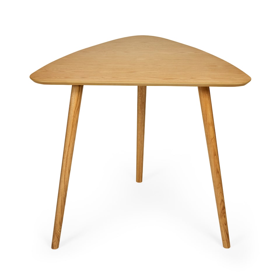 image 1 of Athena Light Oak Triangular 3 Seater Dining Table