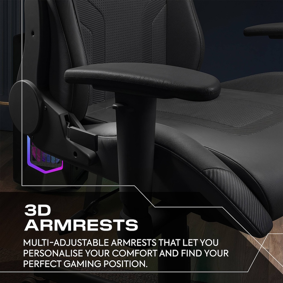 image 1 of Agility Compact Ergonomic PC Gaming Chair for Juniors - Carbon Black