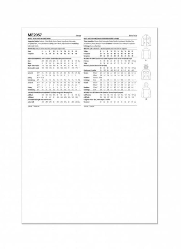 image 1 of Know Me 2057 Paper Sewing Pattern – Men’s Jackets & Hoodies, Size D5 (4–6–8–10–12), Intermediate