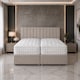 image 2 of 6ft Superking Zip Link 6x3 Length Coffee Plush Divan Bed Full Set 4 Drawers