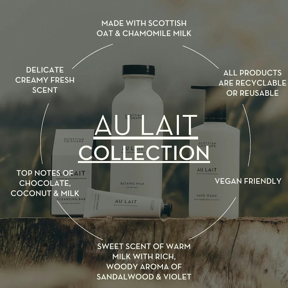 image 1 of Scottish Fine Soaps Company Au Lait Extra Large Cleansing Soap Bar 300g