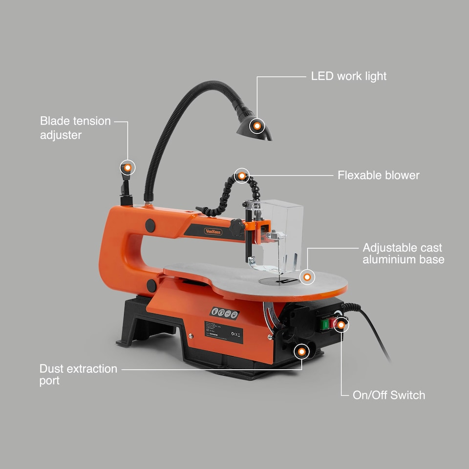 image 1 of VonHaus Scroll Saw 405mm with Variable Speed and LED Light