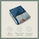 image 3 of Morris & Co Bower Print Square Box Dog & Cat Blanket Blue | One Size