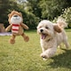image 5 of Plush Lion With Scarf Dog Toy Squeaker Crinkle Effect Soft Interactive Play Fetch