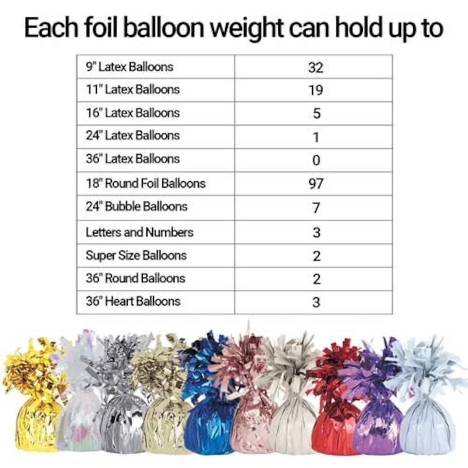 image 1 of Light Blue Foil Balloon Weights - Pack of 6