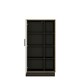 image 2 of Brolo Wide 1 Door Bookcase With the Walnut and Dark Panel Finish