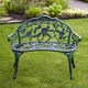 image 6 of Cast Aluminium Garden Bench Metal Frame 2 Seater Patio Chair Outdoor Seating Grey