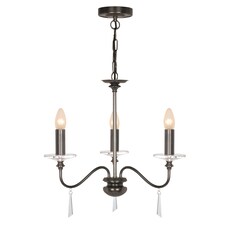 Finsbury Park 3 Light Chandelier, Old Bronze
