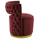 image 4 of Interiors by Premier Red Wine Velvet Upholstered Round Chair, Accent Chair for Living Room, Accent Lounge Chair for Home, Office
