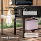 image 5 of Outsunny Charcoal Grill BBQ Trolley w/ Adjustable Charcoal Height & Thermometer