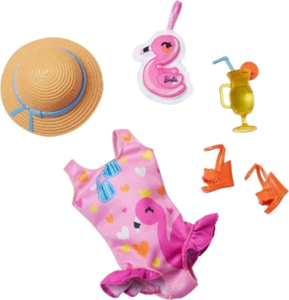 image 1 of Barbie My First Barbie Fashion Clothes , Beach, Bedtime, Birthday- 3 PACK