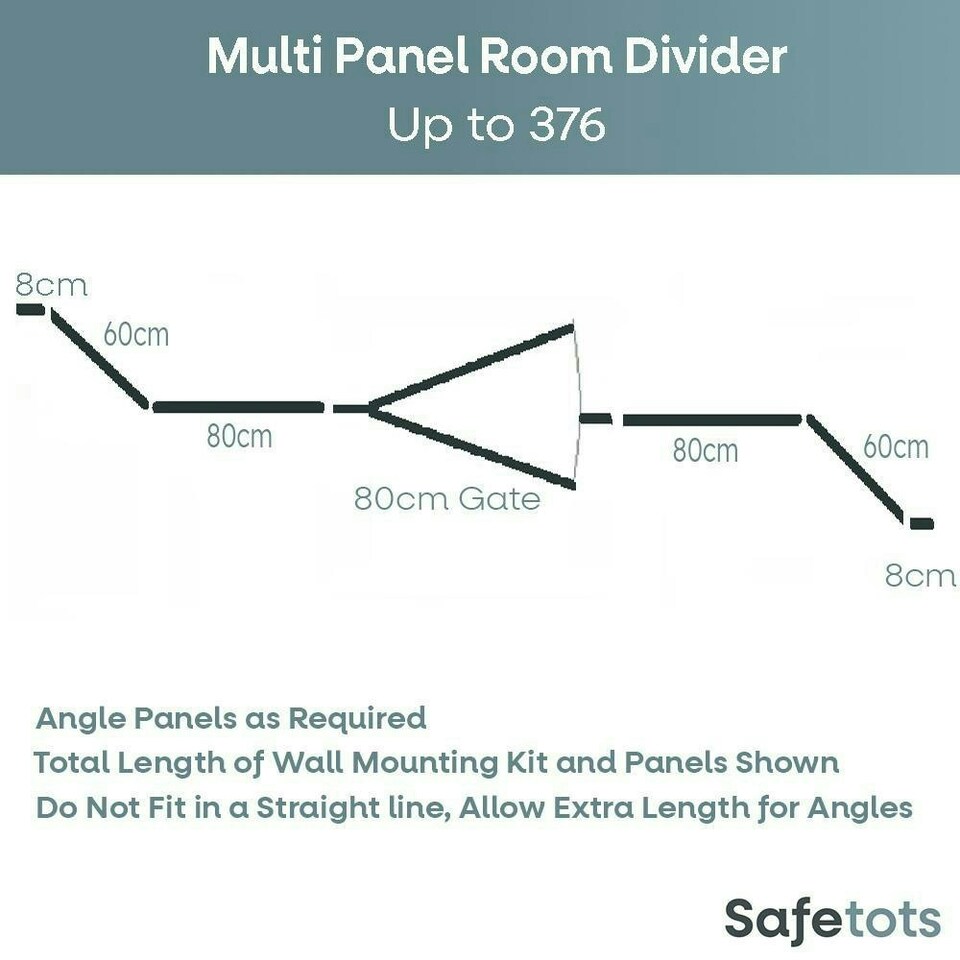image 1 of Safetots Wooden Multi Panel Room Divider, up to 376cm, Natural Wood, 76cm Tall, Multi Panel Flexible Room Barrier, Room Divider with Door for Baby Cream | Natural