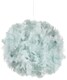 image 1 of Eye-Catching and Modern Small Duck Egg Feather Decorated Pendant Lighting Shade | Blue