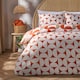 image 2 of OHS Moroccan Abstract Microfibre Duvet Cover with Pillowcase Bedding Set | Orange | Rust | King