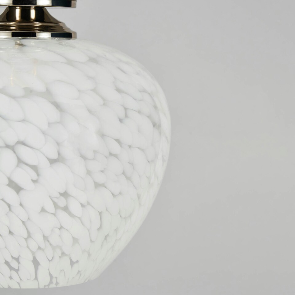 image 1 of BHS Agnes 1 Light Flush Ceiling Light, Nickel | Silver | Nickel | 1