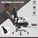 image 6 of Vinsetto Office Chair with 6-point Vibration Massage and Heat, PU Leather High Back Recliner Desk Chair with Adjustable Height, Armrest, Footrest for Home, Dark Brown