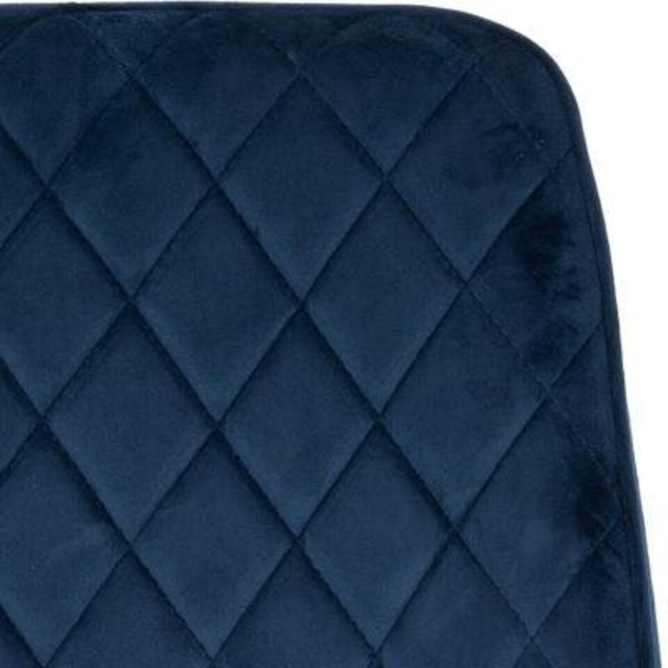 image 1 of Athens Dining Set with 4 Avery Velvet Chairs Blue | Concrete Effect/Sapphire Blue