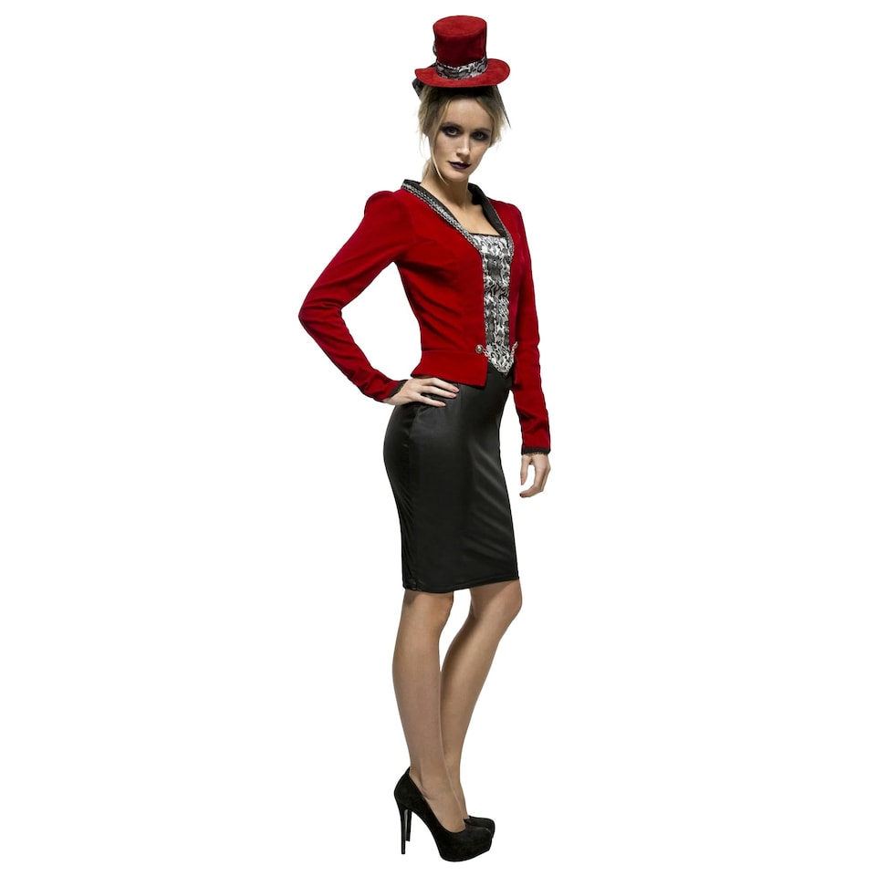 image 1 of Fever Womens/Ladies Vampiress Costume - Red/Black/White - S S