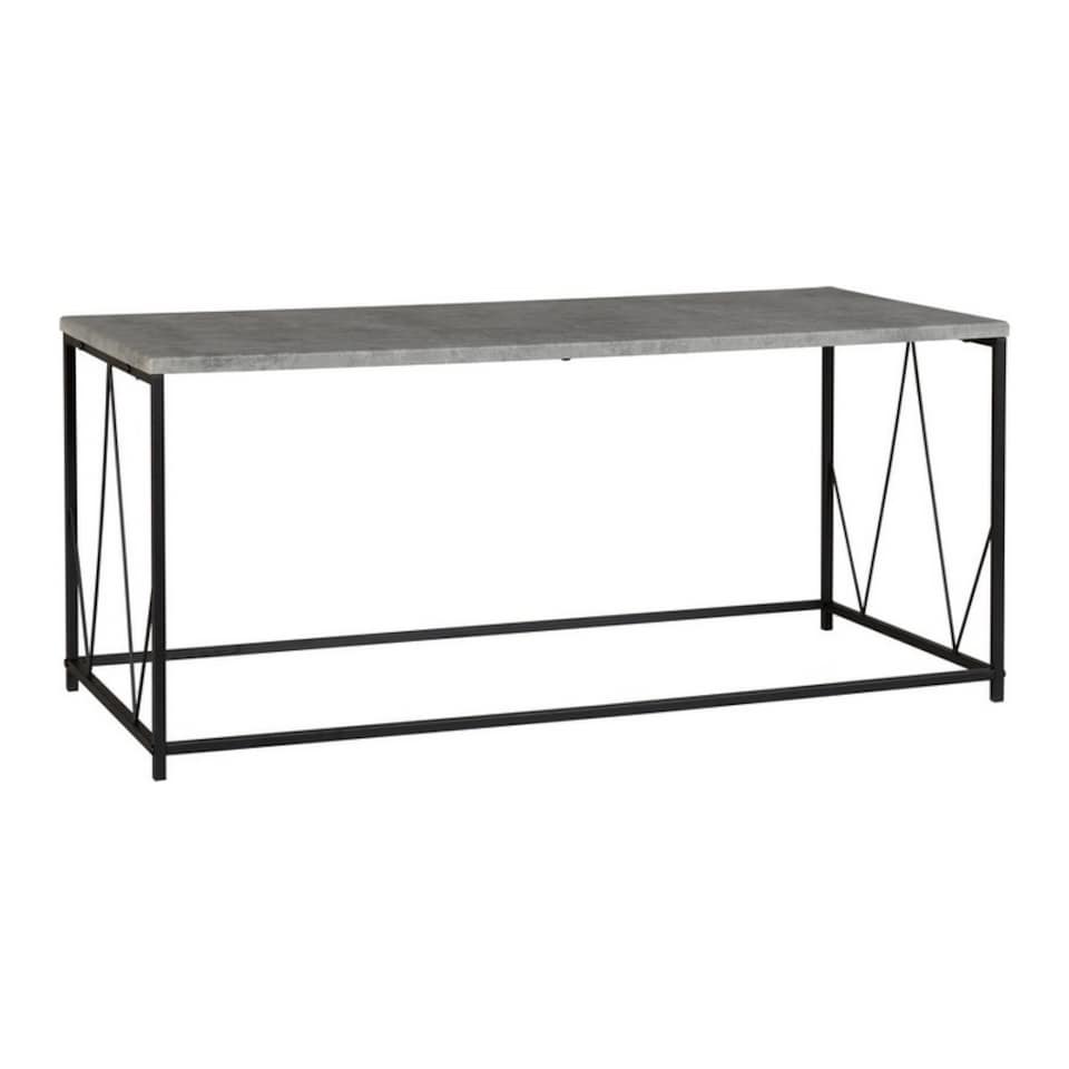 image 1 of Athens Rectangular Coffee Table - L45 x W100 x H45 cm - Concrete Effect - Black | Black