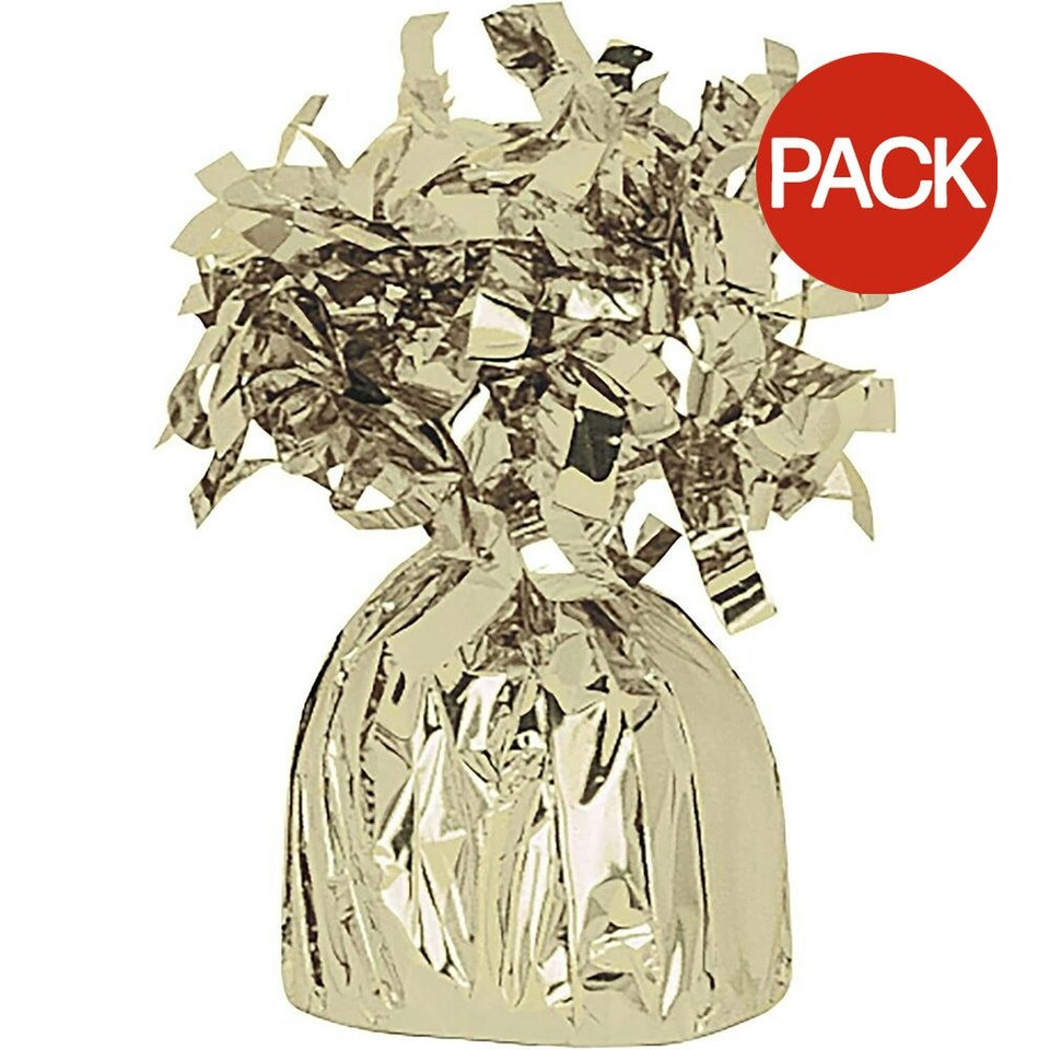 Unique Party Foil Tassel Balloon Weight (Pack of 12) - Gold - One Size