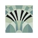 image 1 of Green Geo Arches Splash Back | White