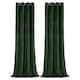 image 1 of Forest Green Velvet Blackout Eyelet Curtains - 46x54 Inch Drop - Pair | Green | One Size