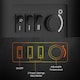 image 5 of HOMCOM Fireplace Electric Heater Stove w/ Thermostat Control Black Freestanding | Black