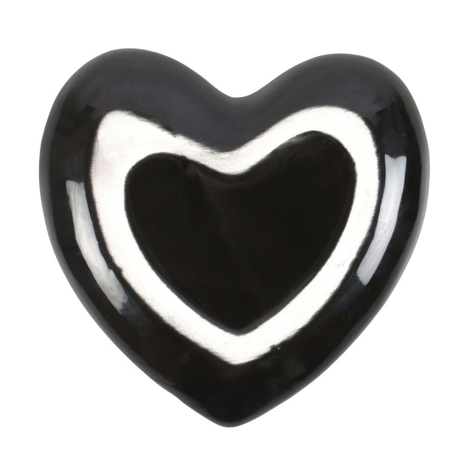 image 1 of Something Different Skeleton Couple Trinket Dish - Black/White/Gold - One Size