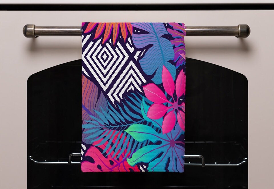 image 1 of Tropical Geometric (Kitchen Towel)