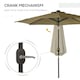 image 4 of Outsunny LED Solar Powered Parasol Umbrella Garden Tilt String Light