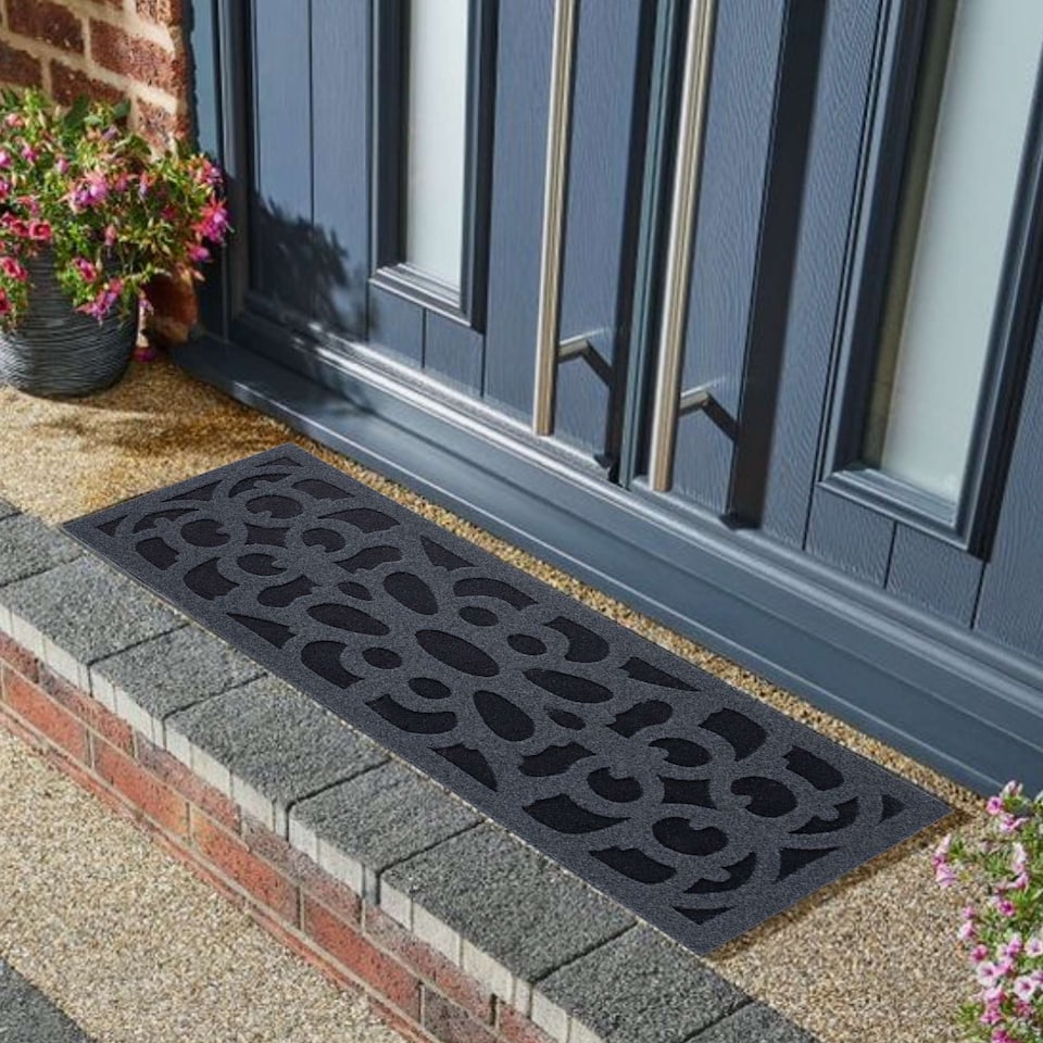 image 1 of Nicoman Victorian Style Step Mat Grey 75 x 25cm