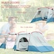 image 4 of Outsunny 6-8 Person Tunnel Tent, Two-room Camping Tent with Carry Bag, Grey