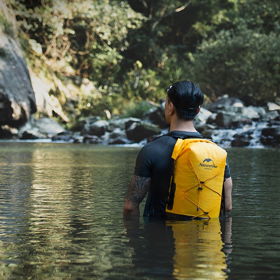 image 1 of Wet and Dry Separation Waterproof 30L Bag | Brown | Khaki