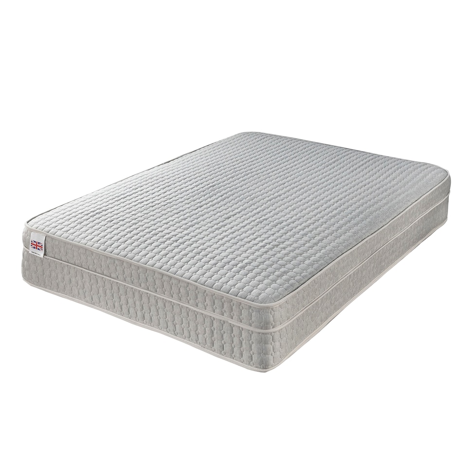 image 1 of Grey Bubble Pocket Spring Mattress with Memory Foam - Medium Firm | White | White | Double