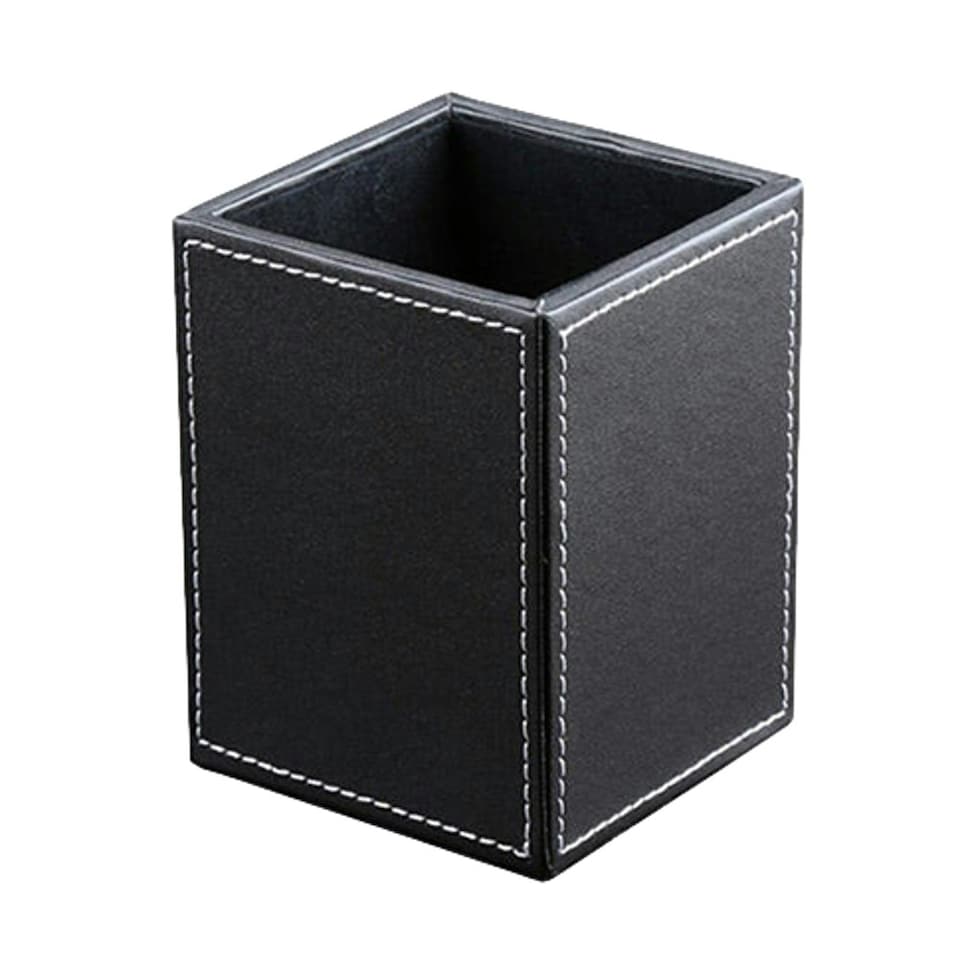 image 1 of Black Desktop Organiser Stationery Pen Pot