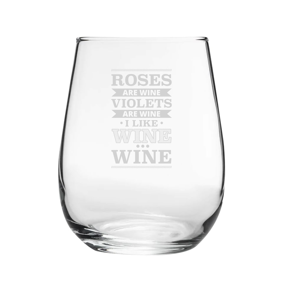 image 1 of Personalised Wine Engraved Stemless Tumbler for Friend Birthday