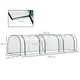image 5 of Outsunny Tunnel Greenhouse Steel Frame for Garden Backyard w/ Zipper Doors