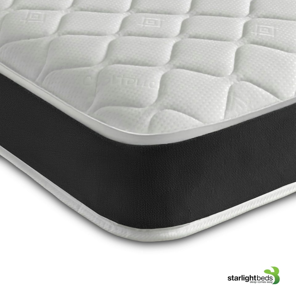 image 1 of Hybrid Mattress - Soft Feel, Memory Foam & Spring Support | Grey | Small Double