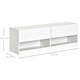 image 7 of HOMCOM Wall Mount TV Stand W/ LED Lights Media Console with Storage & Cable Hole