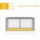 image 5 of PawHut Rabbit Hutch Outdoor, Foldable & Portable, Rabbit Cage w/ Open Top | Grey | Grey, Silver | 110 x 105 x 50 cm