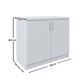 image 4 of JD Greta Kitchen Base Unit 1000mm Storage Cabinet With Doors Shelf 100cm White Matt with Worktop