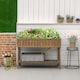 image 2 of Outsunny Wooden Herb Planter Stand 8 Cubes Bottom Shelf Raised Bed Natural