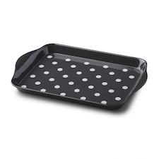 Melamine Dotty Tray, Mini Grey | Dark Grey